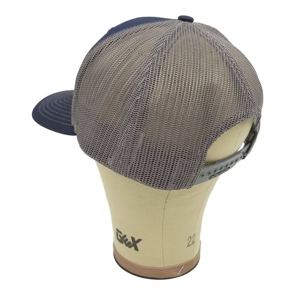 Buck Bald Brewing Mesh Snapback Cap Trucker Baseball Hat Blue Gray Richardson - Picture 10 of 12